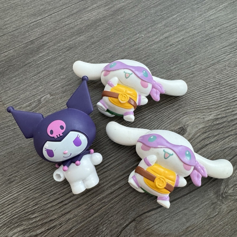 Sanrio Kuromi & Cinnamoroll Mini PVC Figures Lot of 3 Jakks 2024 McDonald's